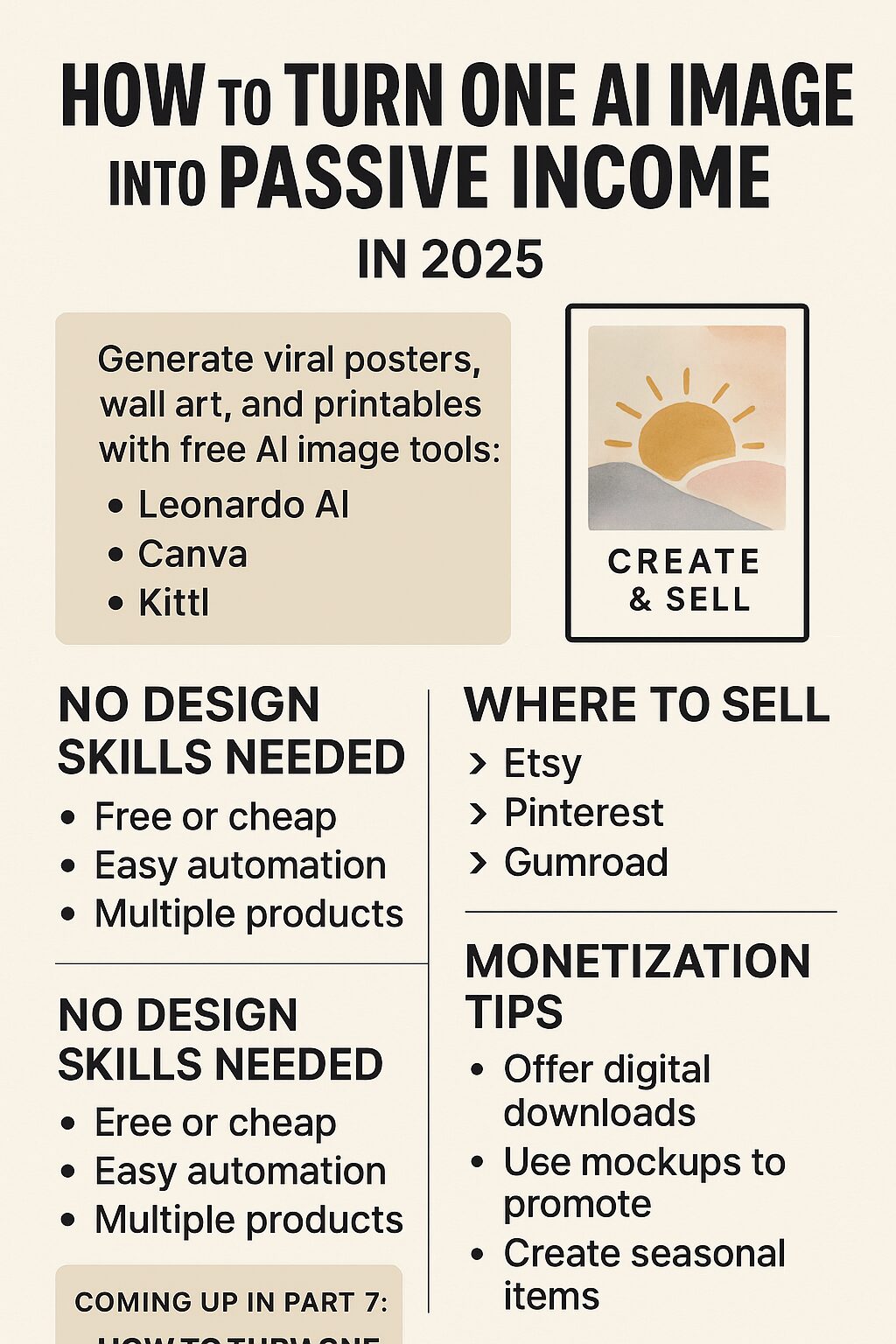 Turn AI Image into Passive Income