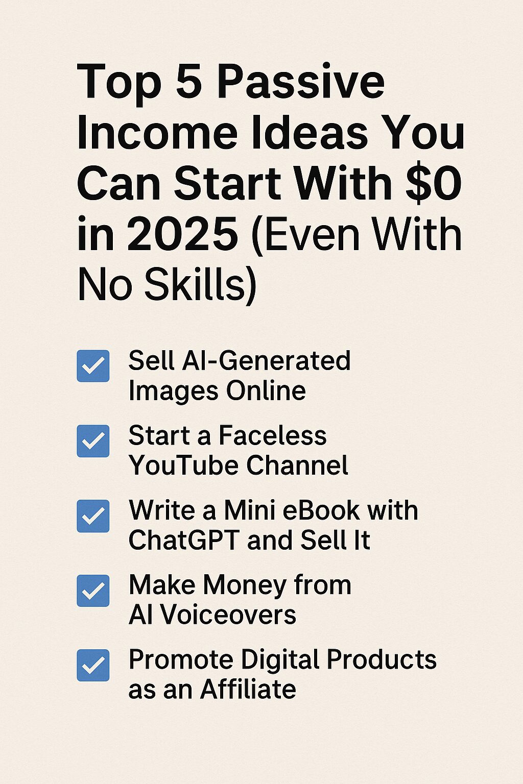 Top 5 Passive Income Ideas