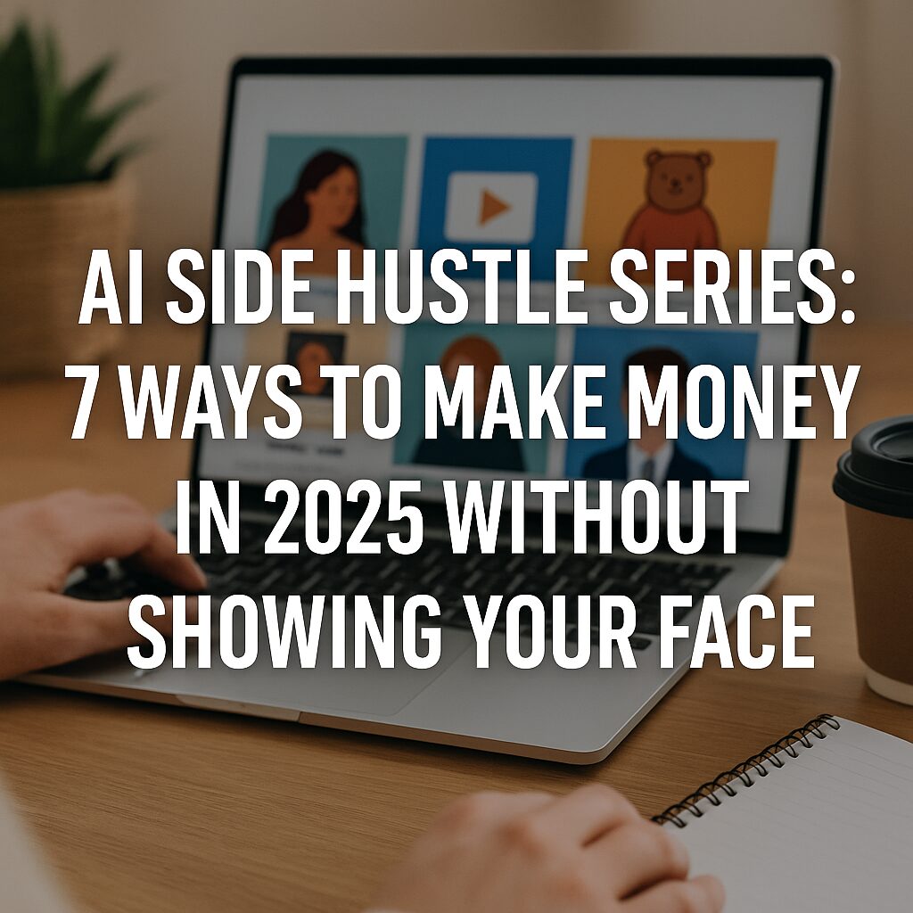 A collection of AI-powered side hustle ideas for 2025 that don’t require showing your face, including voice, video, images, and more