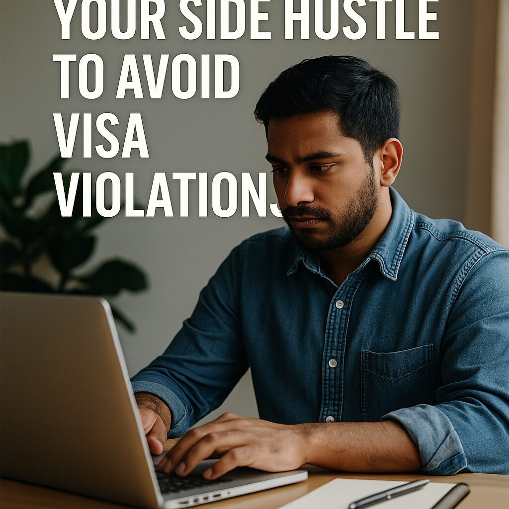 Immigrant in the U.S. researching legal ways to earn online without violating visa rules