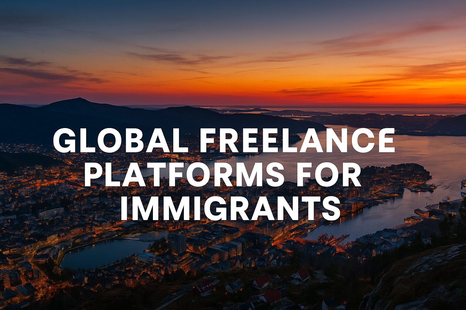 Freelancer working on a laptop with multiple online platforms displayed, symbolizing global freelance opportunities for immigrants.