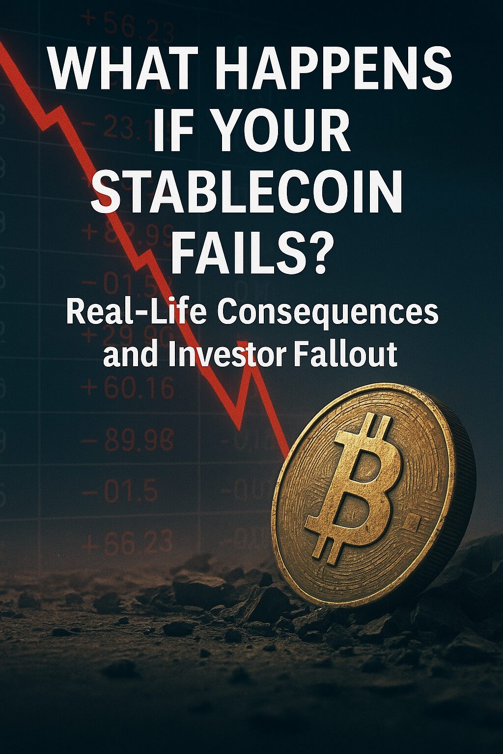 A dramatic photo of a broken dollar coin symbolizing a failed stablecoin investment