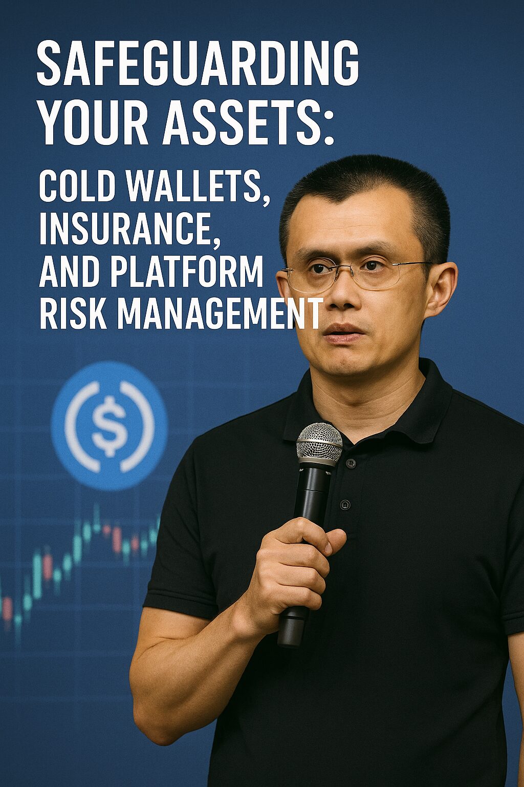 Photo of Jeremy Allaire giving a public crypto talk, overlaid with text about stablecoin asset protection