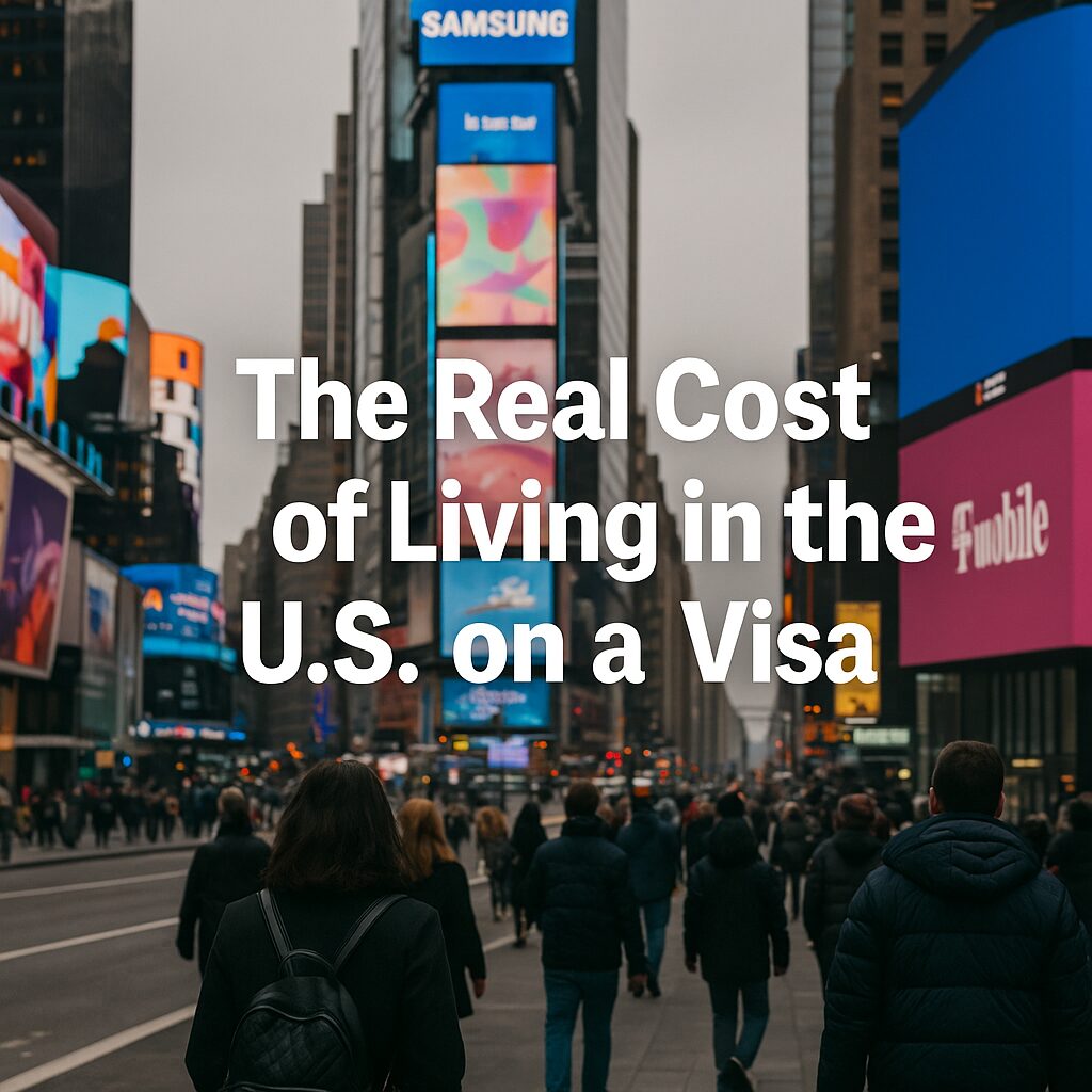 Immigrant calculating monthly expenses in a small U.S. apartment