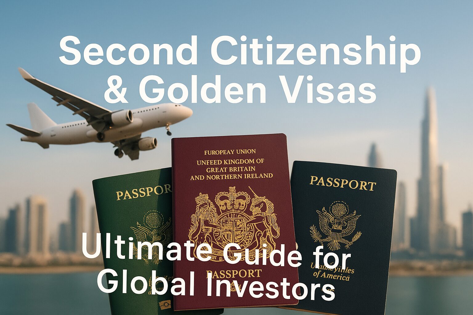 A professional photograph representing second citizenship and golden visa opportunities for global investors