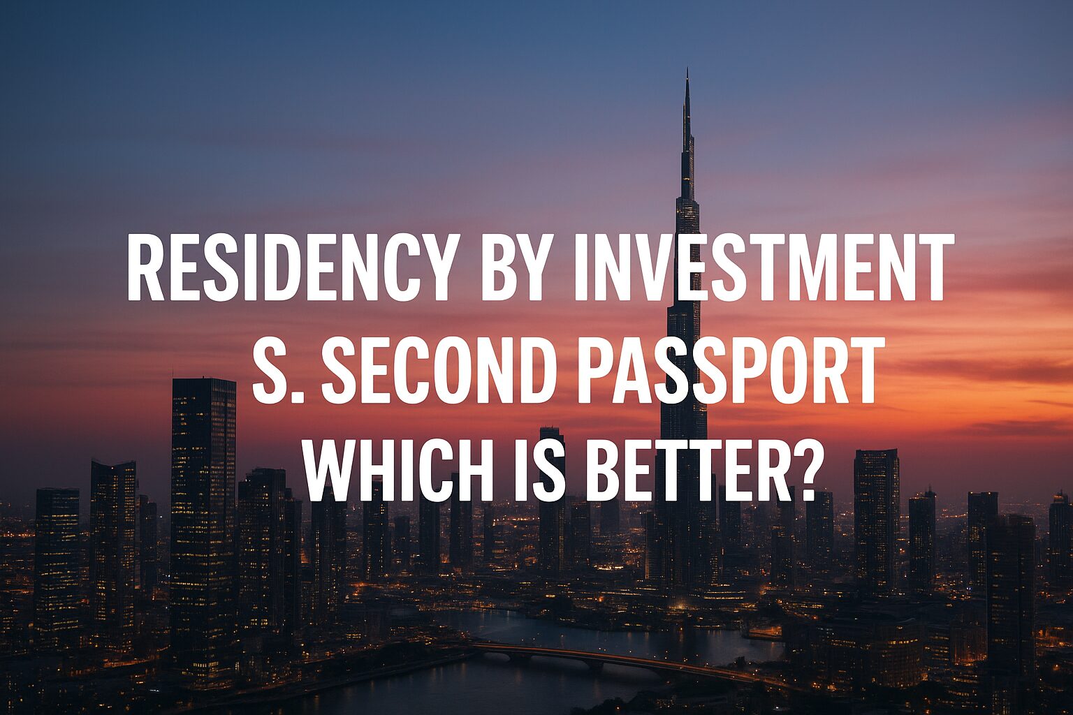 Panoramic view of global city skylines representing dual citizenship and residency by investment strategies