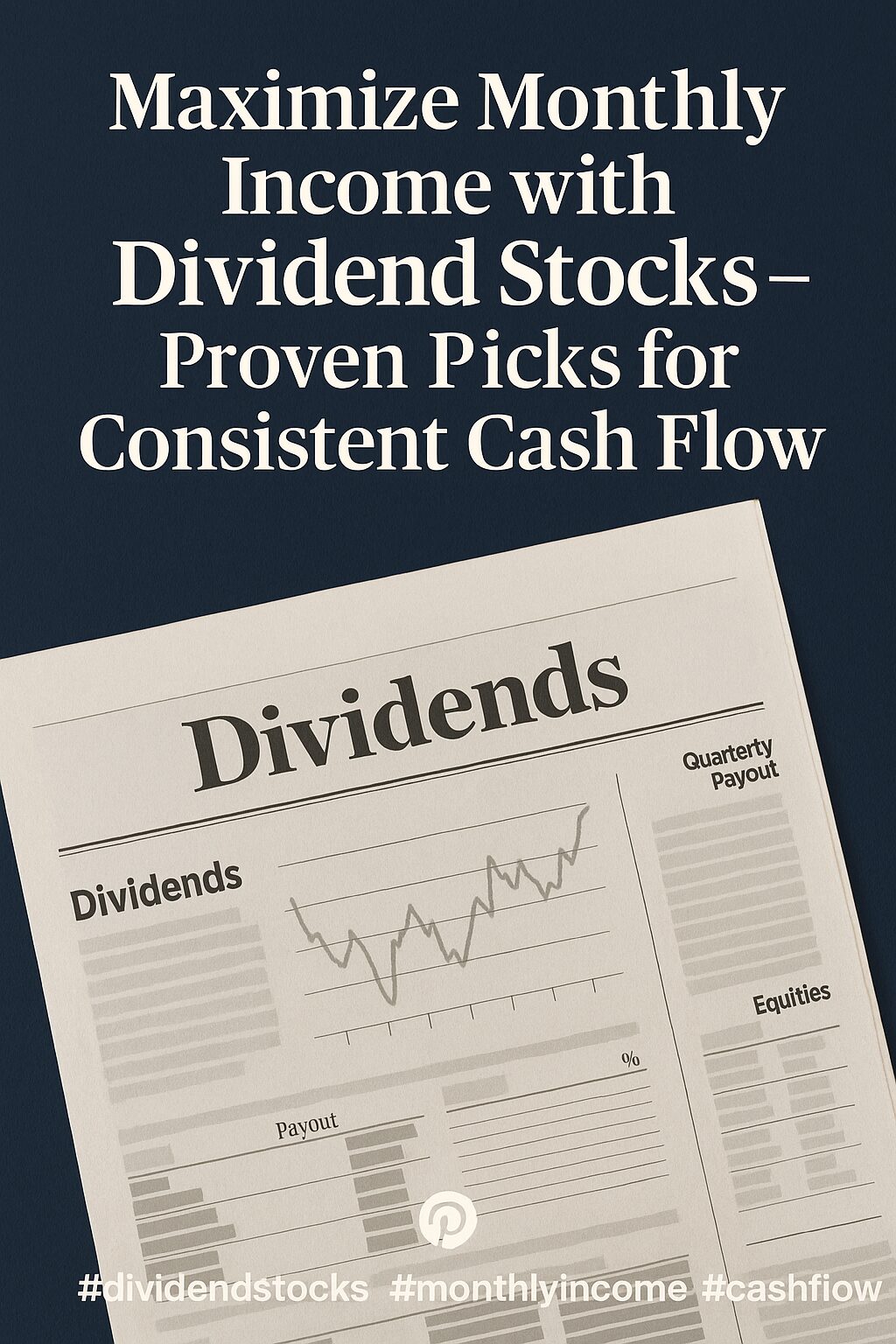 A promotional image with the title “Maximize Monthly Income with Dividend Stocks” featuring a professional man reviewing financial charts on a digital tablet.
