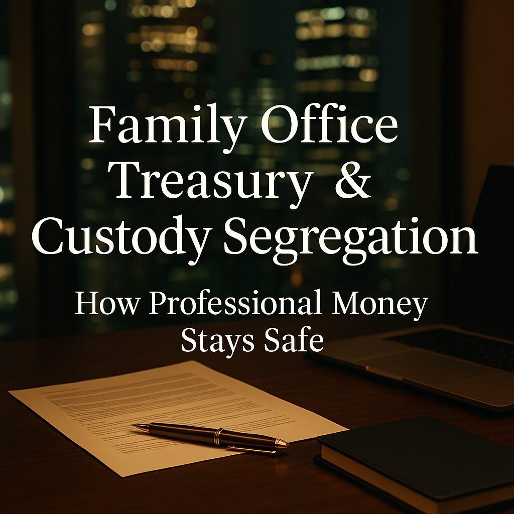 Family Office Treasury & Custody Segregation — How Professional Money Stays Safe