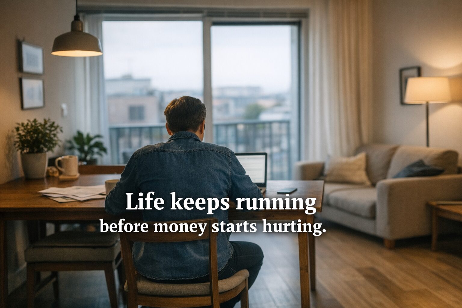 Real-life scene showing financial stability before cost pressure becomes visible